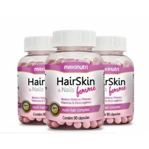 Hair Skin Nails Femme - Kit Com 3 unidades - Maxinutri