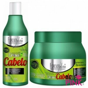 Kit Shampoo 500ML e Mascara 250G Cresce Cabelo - Forever Liss