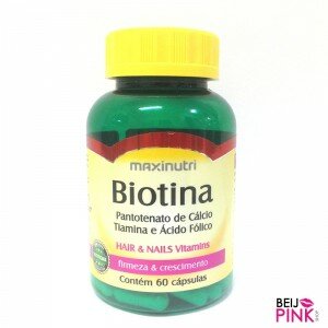 Biotina Firmeza e Crescimento dos Cabelos Maxinutri 60 Capsulas