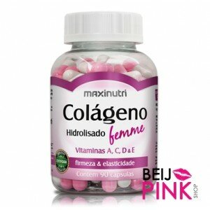 Colágeno Hidrolisado Femme Vitamina A, C, D e E Maxinutri 90 Capsulas 